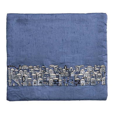 Tallit Bag - Matches Traditional Tallit - Gray+ Black