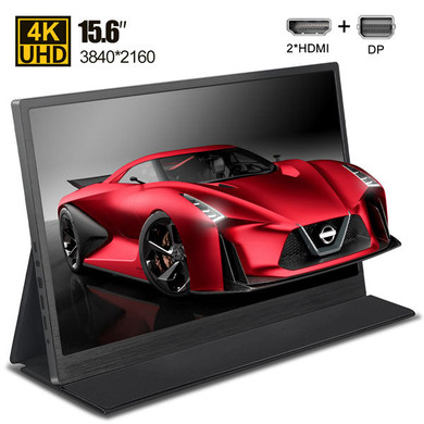DIGITBLUE® 15.6" UHD Portable Monitor | 4K IPS Screen Monitor |  2x mini HDMI + DP for Ps4 Gaming Monitor for PC Computer laptop, 3840*2160
