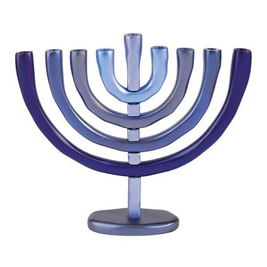 Hanukkah Menorah - 9 Branches- Blue
