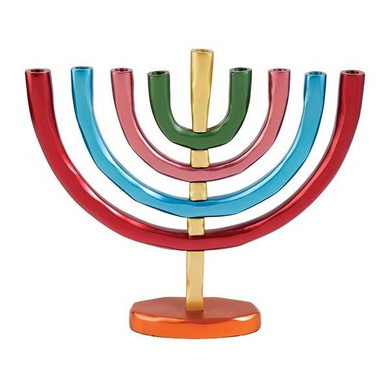 Hanukkah Menorah - 9 Branches- Multicolor
