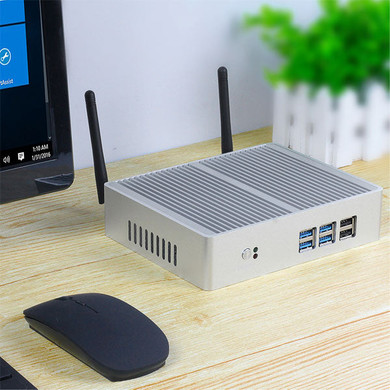 DIGITBLUE® Fanless Mini PC | Windows 10 Mini Desktop Computer | Intel Core i7 7200U i3 7100U 6100U i5 | 4K HTPC Nettop PC | HDMI VGA WiFi