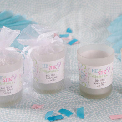 "Gender Reveal" Personalized Mini Mason Jar (Set of 12)