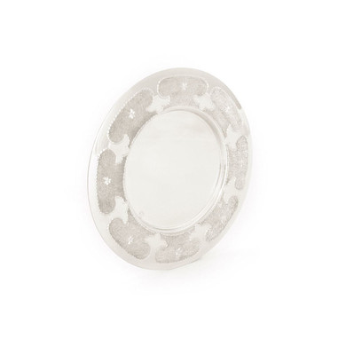 Plate with diamond cut mushroom design M