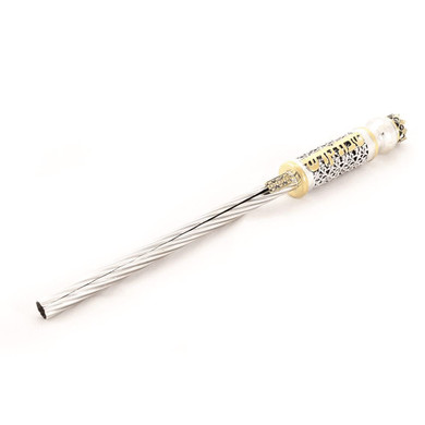 Lighter with filigren handle silver and brass title "shabbat kodesh" H2 crown