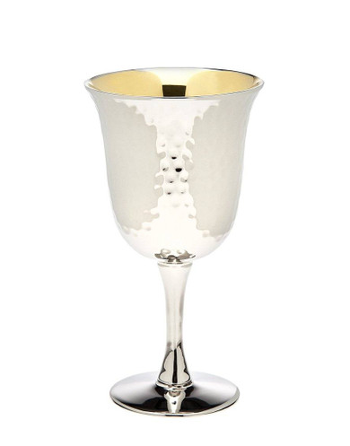 Hammered Wine Goblet