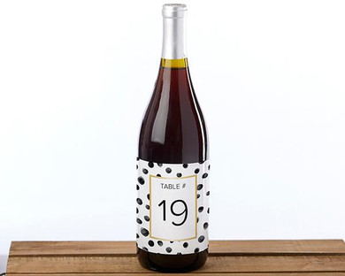 Modern Classic Wine Label Table Numbers (1-20)
