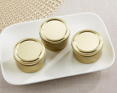 Gold Round Candy Tin - DIY (Set of 12)