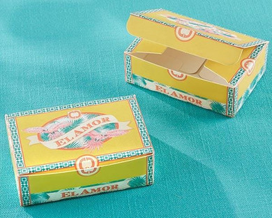 Cigar Box Inspired Favor Box (Set of 24) (Available Personalized)