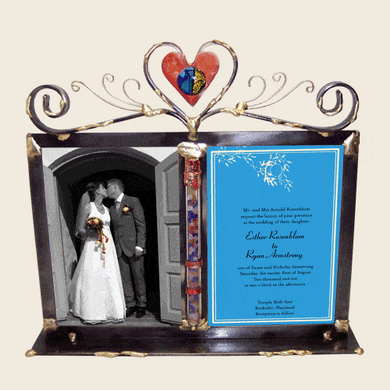 Full Heart Wedding Glass Keepsake Double Photo Frame By Gary Rosenthal, Frames In Gray Size: 2.5 L X 12.5 W X 11 H