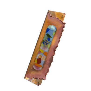 Folded Copper Mezuzah Case By Gary Rosenthal, Cases Size: 1.25 W X 5 H