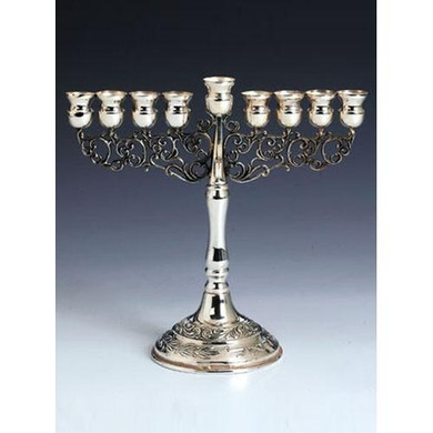 Designed Sterling Silver Menorah.