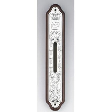 Wood & Silver Window Mezuza