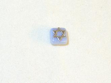 Star Of David Tie Tack - Choose Ceramic Base Color