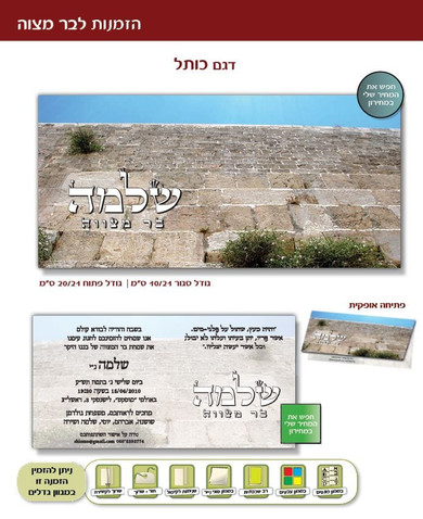 Kotel Western Wall Invitation - Bar / Bat Mitzvahs & Weddings