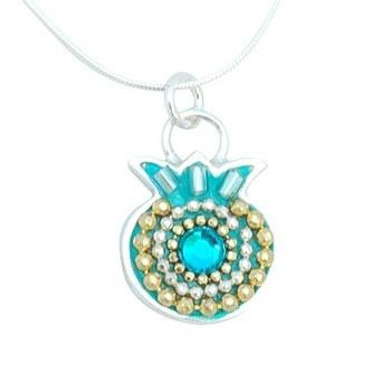 Silver Enamel Pomegranate Necklaces