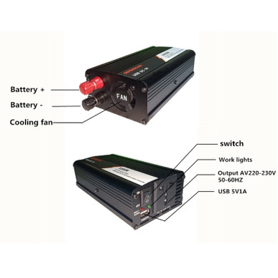 18V 20W Solar Panel Power System + 12V / 24V Digital Controller + 1000W Inverter Kit for Outdoor Home