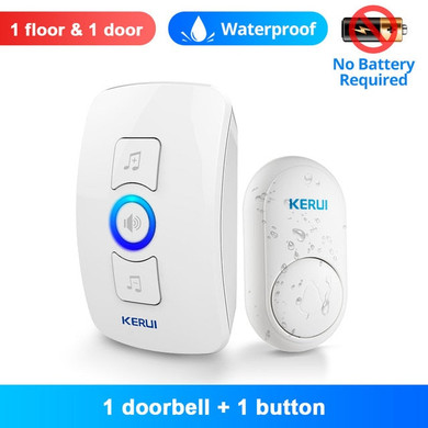 Smart Home Security Waterproof Wireless LED Light Doorbell Alarm with 32 Songs