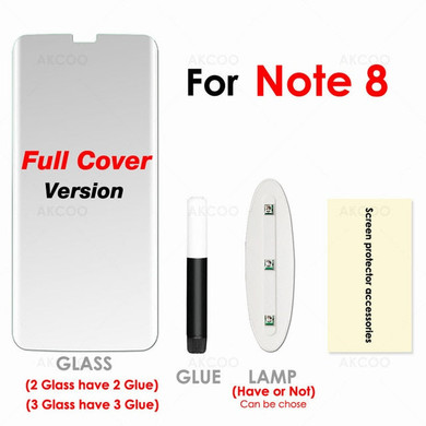 Ultra-thin and Scratch proof Screen Protector with Liquid UV Full Glue Glass for Samsung Galaxy S9 S8 Plus