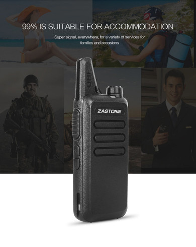 Mini UHF 400-470MHz Frequency Portable Handheld Walkie Talkie Two-Way Ham Radio