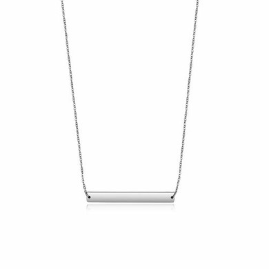 Horizontal Engravable Bar Necklace