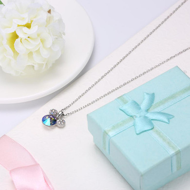 THE FAMOUS MOUSE Sterling Silver Necklace with Swarovski Crystals THE FAMOUS MOUSE Sterling Silver Necklace with Swarovski Crystals