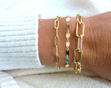 Gold Filled Coin Chain Bracelet