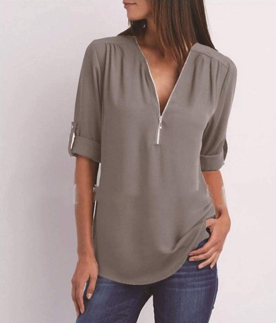 Womens V Neck Blouse