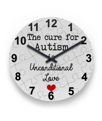 Autism - Unconditional Love Round Wall Clock