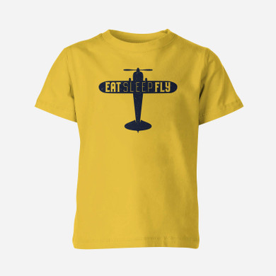 Eat Sleep Fly & Propeller Designed Children T-Shirts