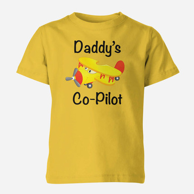 Daddy's Co-Pilot (Propeller2) Designed Children T-Shirts