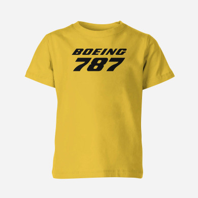 Boeing 787 & Text Designed Children T-Shirts