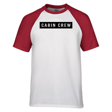 Cabin Crew Text Designed Raglan T-Shirts