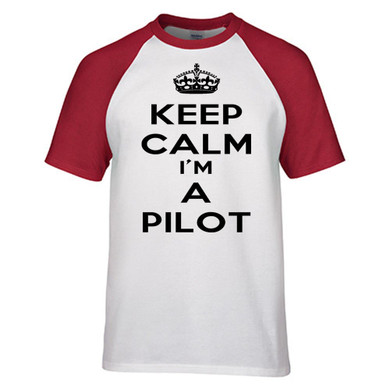 Keep Calm I'm a Pilot Designed Raglan T-Shirts