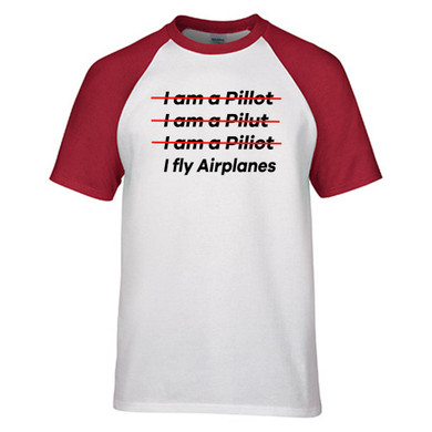 I Fly Airplanes Designed Raglan T-Shirts