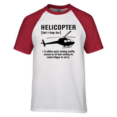 Helicopter [Noun] Designed Raglan T-Shirts