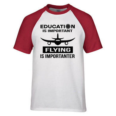 Flying is Importanter Designed Raglan T-Shirts