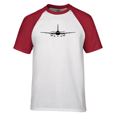 Boeing 757 Silhouette Designed Raglan T-Shirts