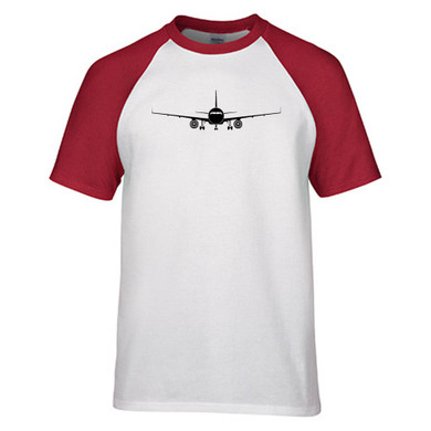 Airbus A320 Silhouette Designed Raglan T-Shirts