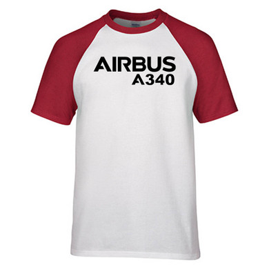 Airbus A340 & Text Designed Raglan T-Shirts