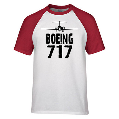 Boeing 717 & Plane Designed Raglan T-Shirts