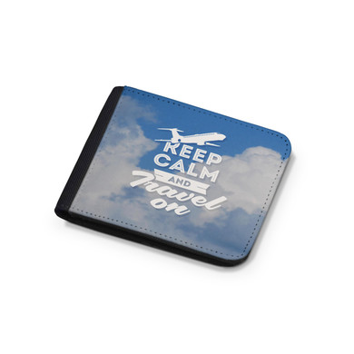 Keep Calm and Travel On Designed Wallets