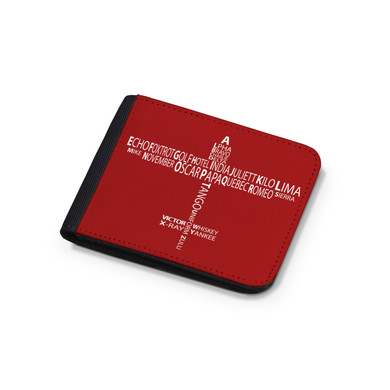 Propeller Shape Aviation Alphabet Designed Wallets