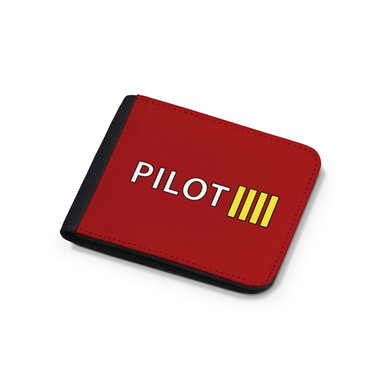 Pilot & Stripes (4 Lines) Designed Wallets