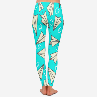 Super Cool Paper Airplanes Designed Women Leggins