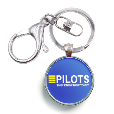 Pilots They Know How To Fly Designed Circle Key Chains