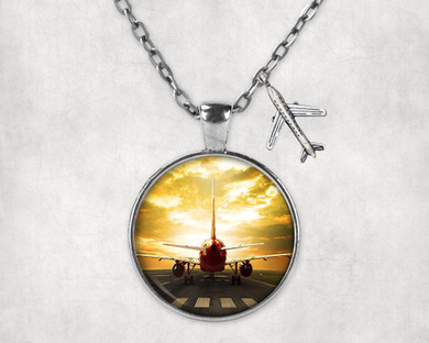 Ready for Departure Passanger Jet Designed Necklaces