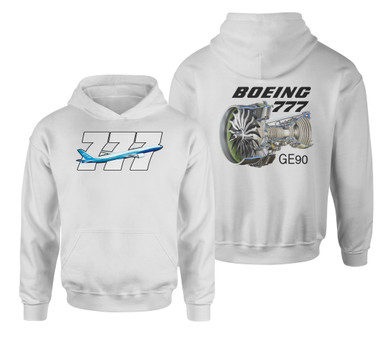 Boeing 777 & GE90 Engine Designed Double Side Hoodies