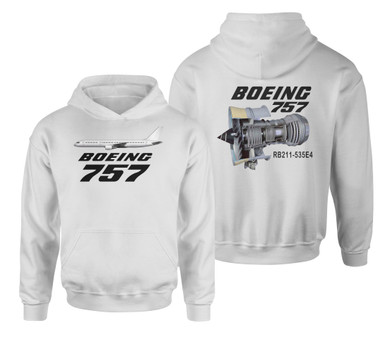 Boeing 757 & Rolls Royce Engine (RB211) Designed Double Side Hoodies