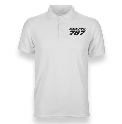 Boeing 787 & Text Designed Polo T-Shirts