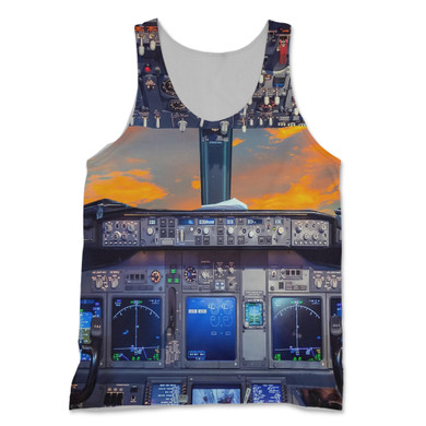 Amazing Boeing 737 Cockpit Designed 3D Tank Tops